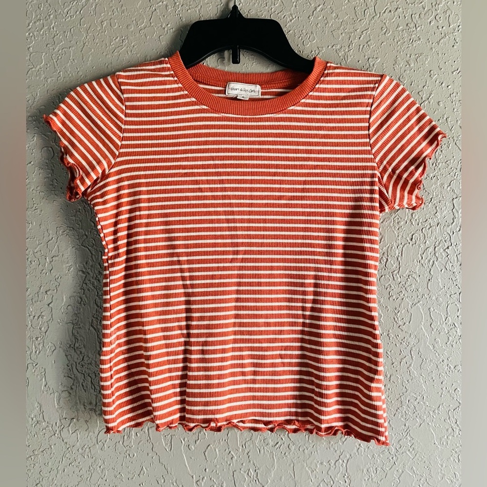 Girls Heart and Hip Girls Stripped Crop Top Size M  10/12